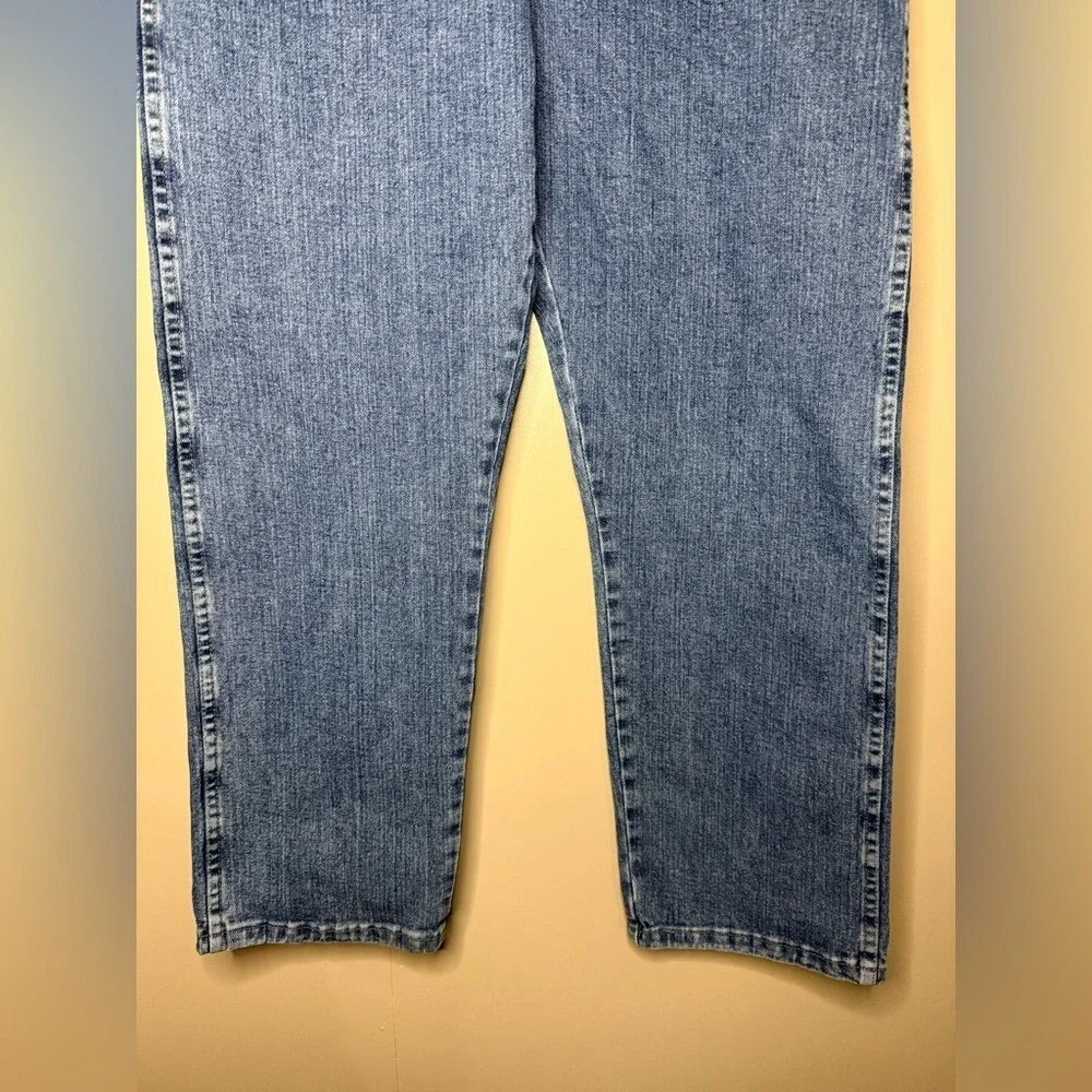 Wrangler Flex Comfort Straight Leg Jeans 38x30‎ Blue Stretch Denim Mens